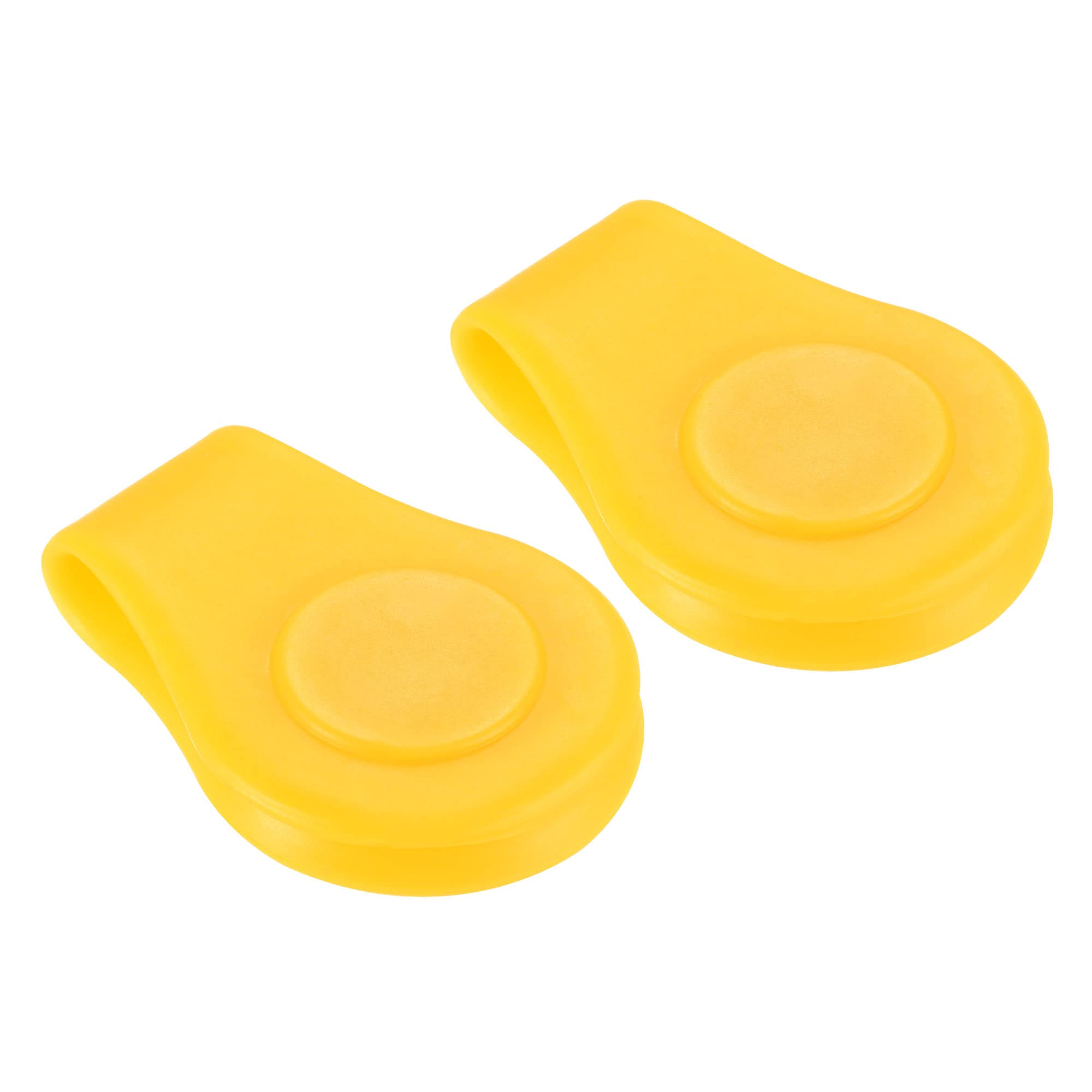 PATIKIL Golf Hat Clip, 2 Pack Silicone Cap Clamp with Magnetic Removable Ball Marker Holder for Golfer Women Men, Yellow