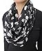 Lina & Lily Cute Rabbit Bunny Print Infinity Scarf Lightweight (Large Size)