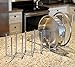 Kitchen Pot Lid Plate Holder Rack Stainless Steel , 6 Sectional , Adjustable Length Accordion Style , Can Be Extended to 24