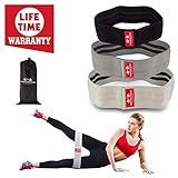 Resistance Bands Booty Bands Hip Bands for Legs and Butt Fabric Exercise Bands Cloth Workout Bands for Women Men Resistance Loops Anti Slip Thick Wide Circle Hips Glute Set of 3