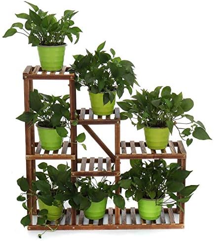 ガーデンラック 5層プレミアム木製植物スタンド多目的収納ラックディスプレイフラワーポット 新作 大人気