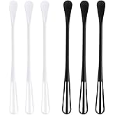 6PCS Tiny Whisk, Mini Whisk, Multi-function, Small and Easy to Clean, Easy to Use, for Stirring, Beating, Mixing Ingredients, Mixing Sauces (White and Black)