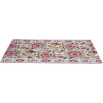 Amazon De Kare Design Teppich Persian Roses Ruckseite Rindsleder