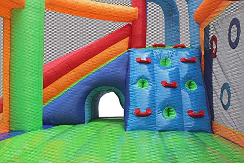 RETRO JUMP Inflatable Bounce Castle Waterpark Combo Kids Water Slide Jumper with Blower Moon Bounce for Party