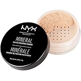 NYX PROFESSIONAL MAKEUP Mineral Matte Finishing Powder, Loose Setting Powder - Light/Medium