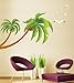 Kappier® Giant Green Palm Trees with Seagulls Peel & Stick Removable Wall Decals