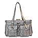Jaraden Le Petit Mon Ami Pet Carrier, Small, Silver Metallic pleather