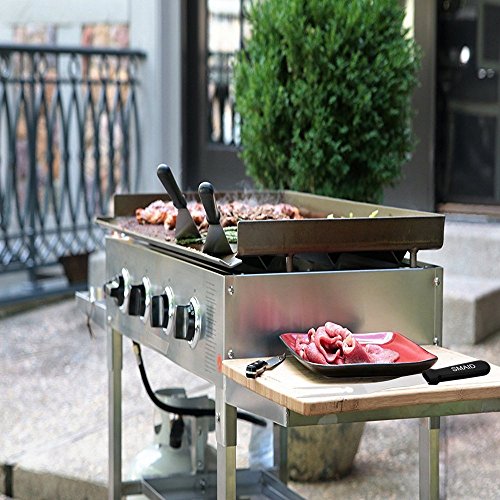 RunTo 8 Piece Professional Grade Grill Griddle BBQ Barbecue Tool Set- 2 Spatulas, 2 Bottles, 2 Egg Rings, 1 Chopper Scrapper and 1 Tong - Great for Flat Top Cooking, Teppanyaki, Camping and Tailgating - Thumbnail 7