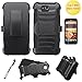 ZTE MAJESTY PRO Case, Phonelicious ZTE MAJESTY PRO Xtreme Armor [Heavy Duty] Hybrid Dual Layer Kickstand Belt [Holster Clip] Combo Rugged Tuff+ Screen Protector & Stylus (BLACK XC)