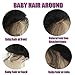Dream Beauty Afro Kinky Curly Human Hair Wig 100% Real Hair Brazilian Hair Glueless Lace Frontal Wigs 180 Density Natural Color from for women (12