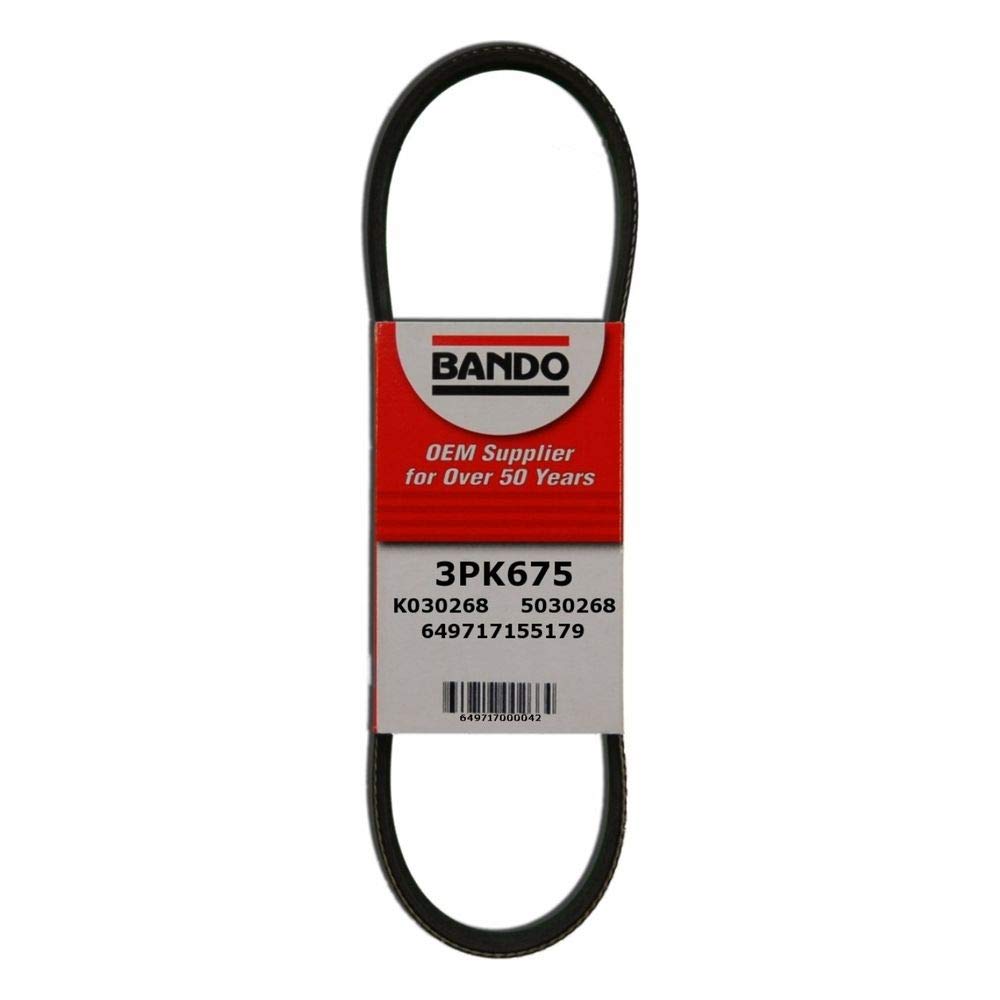Best Power Steering Belt Bando USA 3PK675 Belts