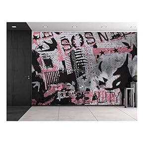 Colorful Graffiti - Large Wall Mural, Removable Peel and Stick Wallpaper, Home Decor - 66x96 inches
