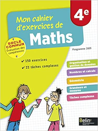 Amazon Fr Mon Cahier D Exercices De Maths 4e Jacob Nadine Collectif Livres
