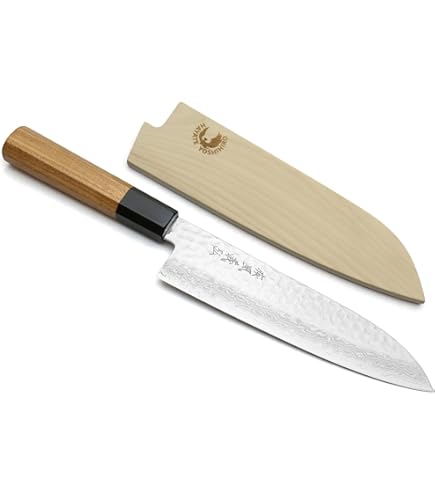Amazon.com: Yoshihiro VG10 46 Layers Hammered Damascus Nakiri