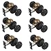 Dynasty Sierra Privacy Door Knob Aged Oil Rubbed Bronze Bed and Bath Keyless Door Handles Contractor Pack (6 Pack)