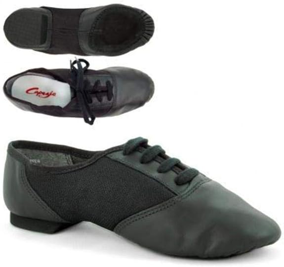 Capezio 458 Split Sole Jazz Shoe with Suede Sole Black