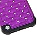 iPod Touch 5 / iPod Touch 6, Touch 5 / Touch 6 Case, Style4U Studded Rhinestone Crystal Bling Hybrid Armor Case Cover for Apple iPod Touch 5 / iPod Touch 6 with 1 Stylus [Purple/Black]
