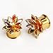 KUBOOZ Fashion Colorful Dream Flower Elegant Ear Plugs Tunnels Gauges Stretcher Piercings Jewelry