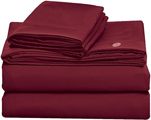 Hotel Luxury Duvet Cover Set by Bluedotsky Bedding - Highest Quality Brushed Microfiber Bedding - Hypoallergenic - Wrinkle, Fade and Stain Resistant - Ultra Silky - 3 Piece Full/Queen, Burgundy