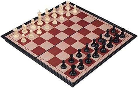 RUNNOW Magnet Chess Set Folding Chessboard 13 Inches Travel Table Family Game
