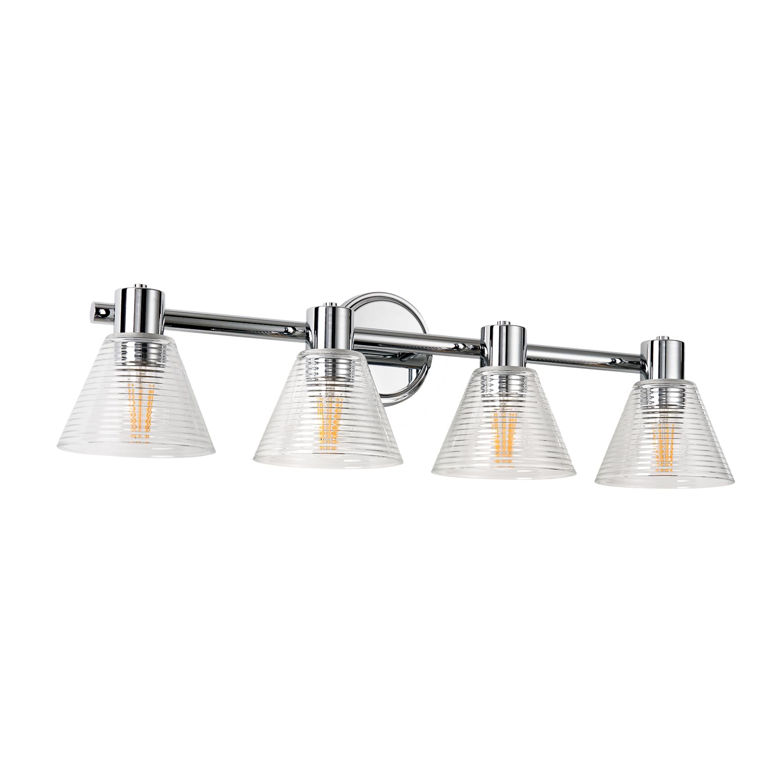 Photo 1 of ALAISLYC Chrome Bathroom Light Fixtures 4 Lights Bathroom Lighting fixtures Over Mirror Vanity Lights for Living Room,Bedroom,Restroom,Hallway