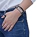 GHIJKL Compatible Fitbit Flex 2 Bands, Metal and Genuine Leather Wristband for Fitbit Flex 2, Flex2 Strap Style (Silver Color Metal/Black Leather)
