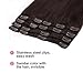MY-LADY Clip In Hair Extensions 100% Real Human Remy Hair Soft Natural Extension Full Head 8pcs 13 Inch #2 dark brown 80g Short