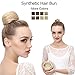 SARLA Fake Ballet Extension Bun Natural Blonde Synthetic Drawstring Hair Bun Hair Pieces for Women Girls Lady Updo Donut Chignon