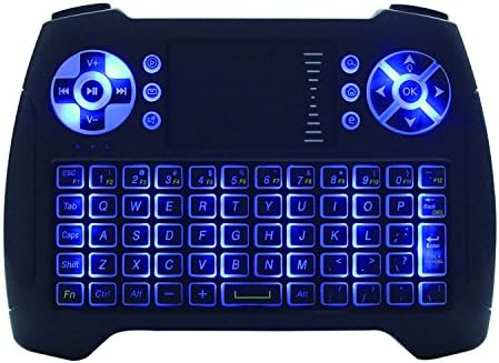 ( Backlit Version ) AVATTO 2.4G Wireless Mini Keyboard and Mouse with Touchpad for Smart TV , Android TV Box , Laptop PC