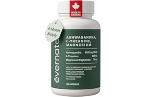 ALL-IN-ONE Ashwagandha 6000mg with L-Theanine 200mg & Magnesium Bisglycinate – Stress, Sleep, Mood, Calm & Relaxation Support