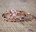 Zhiwen Fashion Elegant Women 18K Rose Gold Filled Morganite Pink Gemstone Wedding Bridal Ring Set（Size 6-10） (US code 8)