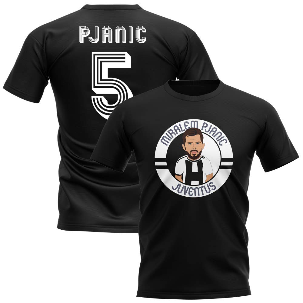 Airosportswear Miralem Pjanic Juventus Illustration T-Shirt (Black)