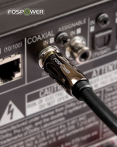 image for FosPower (3 Feet) Digital Coaxial Audio Cable [24 K Gold Plated Connec