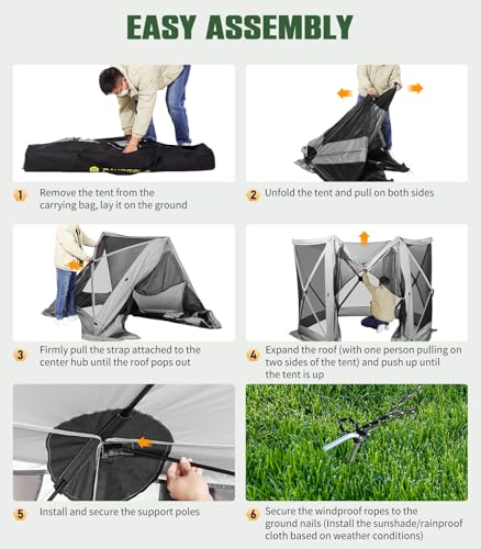 Raynesys 6-Sided Pop-Up Gazebo Tent Review: 9.5x9.5ft Portable Shelter image 29