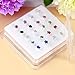 BODYA 20pcs Box Stainless Steel Colorful 4mm Crystals gems Flower Piercing Jewelry Nose Studs Rings Pins