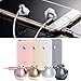 Personalized Apple Style Earpods,Langsdom F9 Headphones Powerful Bass Remote Control with Microphone for iPhone, iPad, Samsung, Android,MP3 & MP4 Players (White)