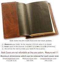 Amazon Com Custom Exact Fitting Full Grain Italian Leather Book Covers For Paperbacks Bibles Large Textbooks Novels Other Large Books Up To 7 X 10 Inches Made In Usa