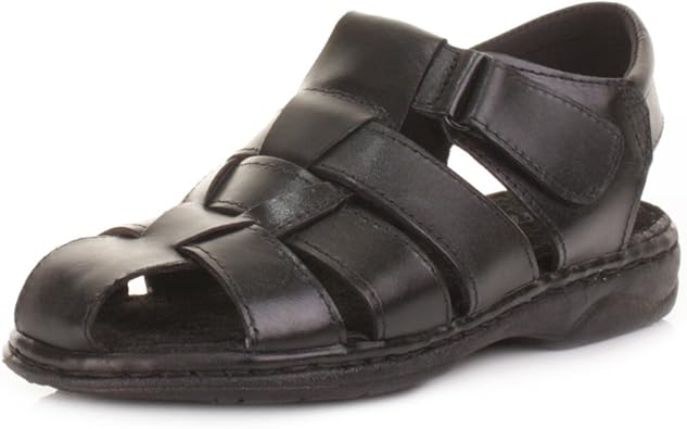 mens leather sandals amazon