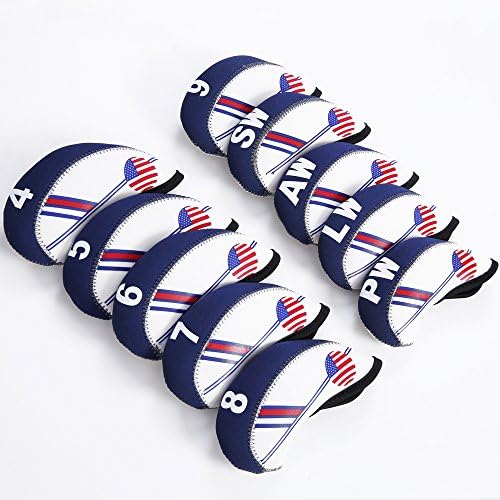 Golf Iron Head Covers with Number Tags Pack of 10pcs/set -ssiky