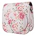 Elvam Camera Case Bag Purse Compatible with Fujifilm Mini 11/9/8 Instant Camera with Detachable Adjustable Strap - White Flower
