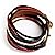 November's Chopin Unique Charm Colorful Multistrand Leather Adjustable Wrap Bracelet