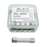YOLISTIC (Pack of 10) 20 Amp 250V Microwave Fuse