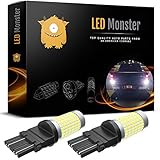 LED Monster Newest 12-24V Super Bright Low Power 3157 LED Bulb 3057 4157 with Projector Replacement for Back Up Reverse Lights or Tail Brake Lights, Xenon White 6500K