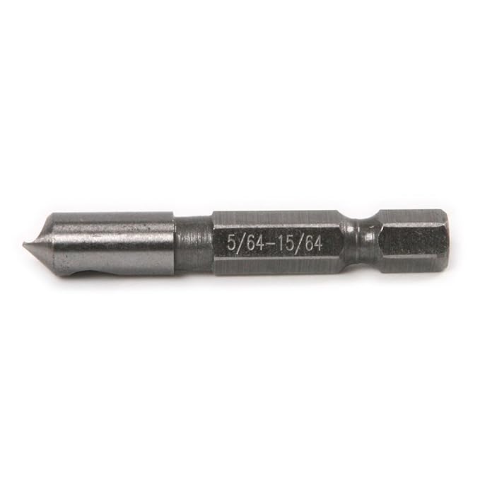 Generic 5pcs Woodworking Countersink Deburring Drill Bit 1/4" Hex Shank 90 Degree Chamfer Tool 5/64"-15/64"