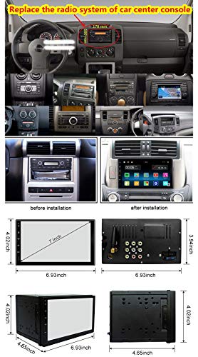 Ezonetronics Android 6.0 Double Din Car Stereo with Navigation FM/AM Touch Screen Radio with Bluetooth GPS Navigation USB SD Mirro Link Player 1G DDR3 + 16G NAND Memory Flash