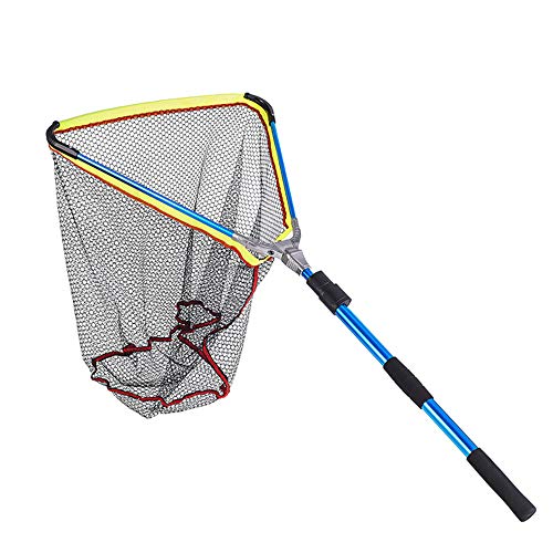 Leeny® Filets De Pêche Pliable Portable, Landing Net Capture Et Remise à L’eau En Toute Sécurité, 200cm Filet De Pêche…