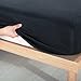 Lullabi Bedding 100% Ultra Soft Microfiber, Double-side Brushed Finish, , Wrinkle, Fade, Stain Resistant, One Fitted Bed Sheet (Full, Black)