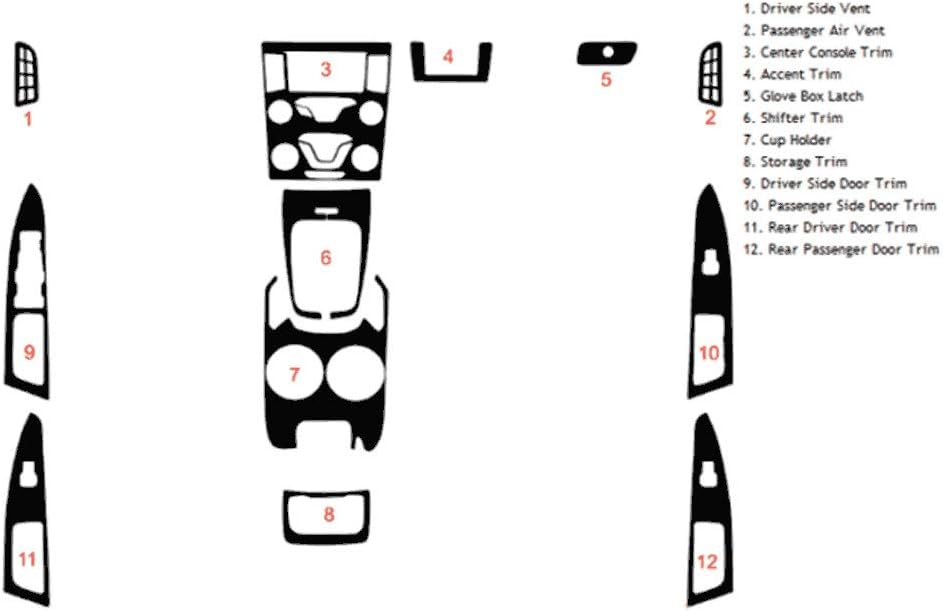 Rvinyl Rdash Dash Kit Decal Trim for Ford Fusion 2013-2016 - Wood Grain (Burlwood Matte)