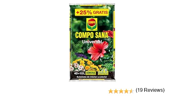 Compo - Substrato Universal Sana 40+10L Grati: Amazon.es: Jardín
