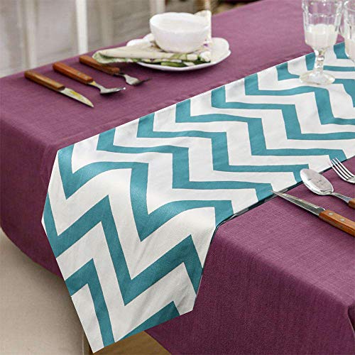 image for Uphome 1pc Classical Chevron Zig Zag Pattern Table Runner - Cotton Can